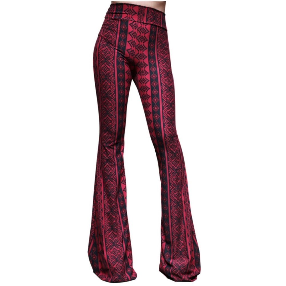 NWT High waist flare pants snake print size S